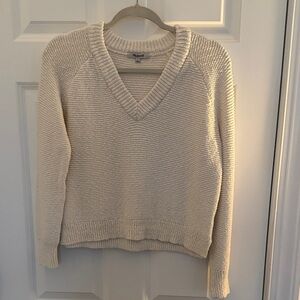 Madewell Off-White V-Neck Sweater
